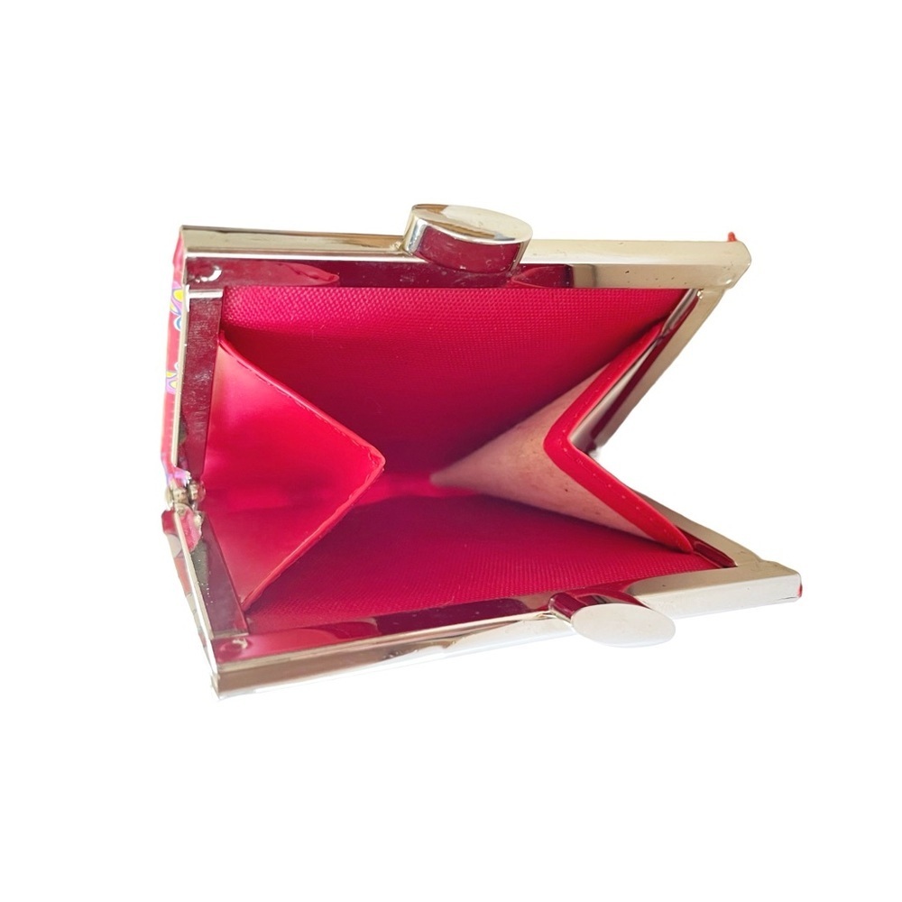 Hello Kitty Print Vinyl Coin Purse with Metal Kiss Lock, Small, 3.25” x 2.75” - Picture 7 of 8